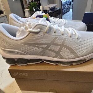 Asics Gel-Quantum 360 VII KNIT Sportstyle Running Shoe Trainer WHITE MENS 11 NEW